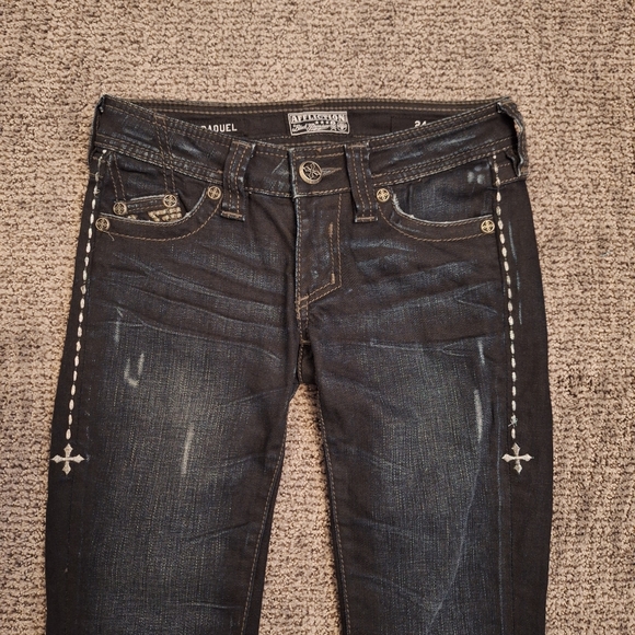 Affliction Black Premium Raquel Jeans Size 24 - Picture 2 of 10